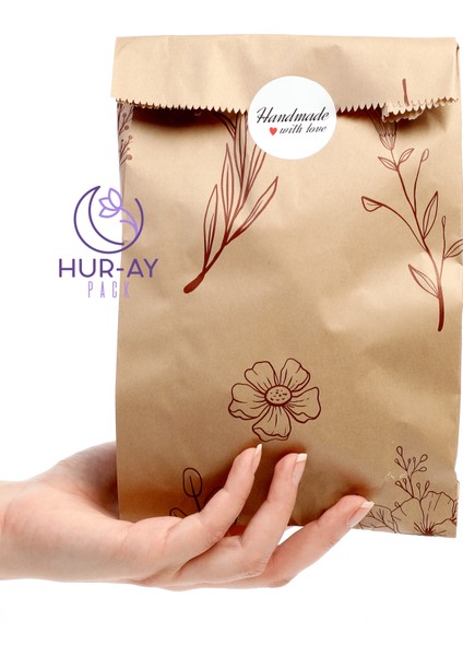 Çiçek Baskılı Kese Kağıdı / Kraft Kırmızı Çiçekli Paket Kağıdı/ 15X25/ 30 Adet fiyatları