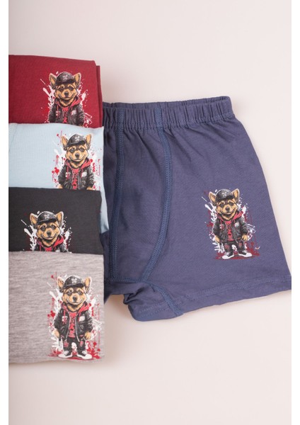 Renkli Köpek Resimli Erkek Çocuk Boxer