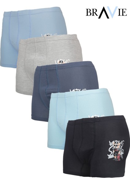 Ayı Resimli Renkli Erkek Çocuk Boxer