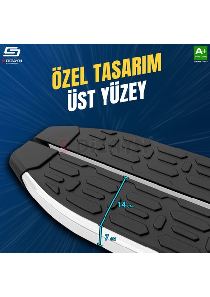 S-Dizayn Opel Combo D Evo Aluminyum Yan Basamak 193 Cm 2011-2018 A+ modelleri