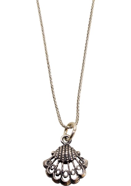 Istiridye Figürü Gümüş Kolye