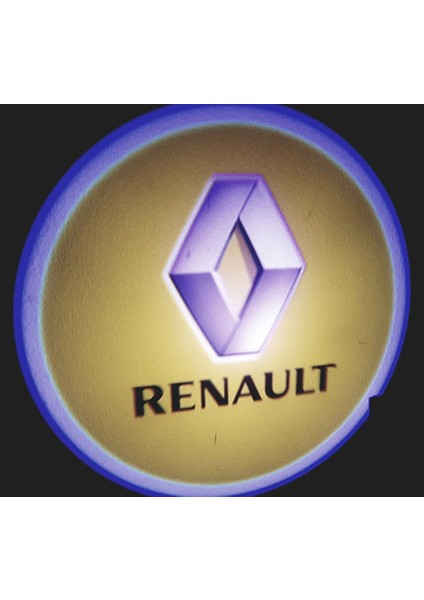 Renault Araçlar Için Pilli Yapıştırmalı Kapı Altı LED Logo