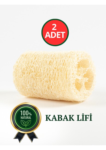 Doğal Kabak Lifi 12 Cm, Banyo Ve Mutfak Lifi 2 Adet