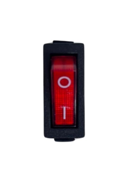 Tekli Dar Işıklı On-Off Anahtar 3 Pin Switch (10 Adet)