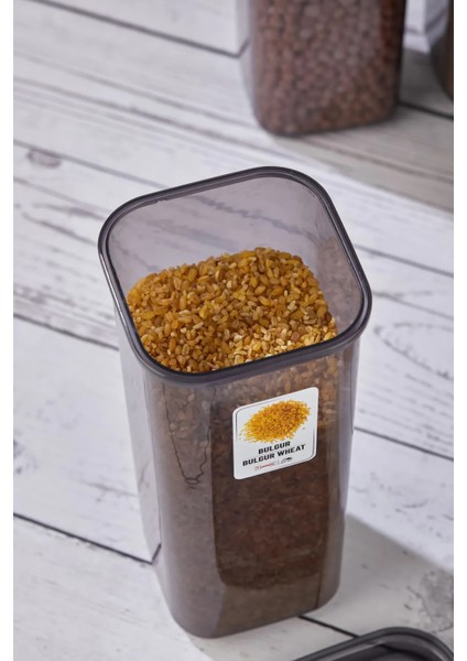 Nia 92 Parça Kare Erzak ve Bakliyat Saklama Kabı Baharat Seti 12X300ML 10X(350ML500ML1100ML)4X1700ML