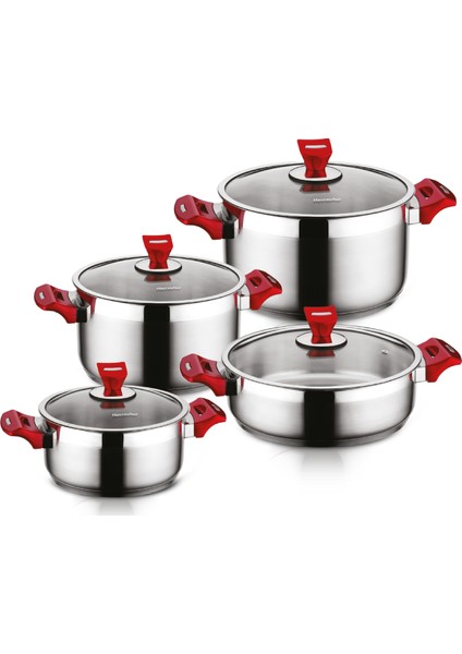 Yaprak 8 Pcs Tencere Seti (18/20/24/26Krn.)