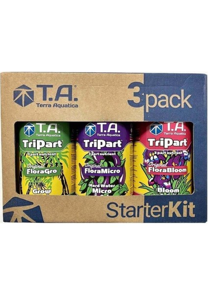 Flora Tripart Starter Kit (Hard Water) Bitki Besin Seti