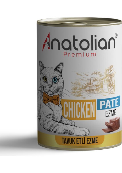 Adult Chicken Pate Tavuklu Ezme Yetişkin Kedi Konservesi 400 gr