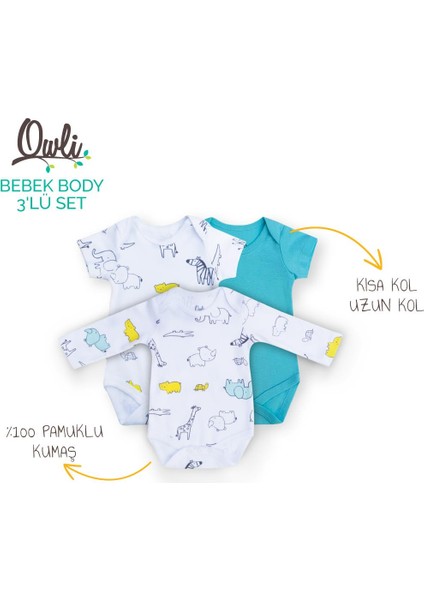 Bebek Body Uzun Kol Zoo Zoo