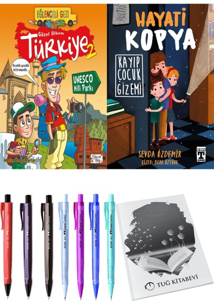 Hayati Kopya Kayıp Çocuk Gizemi ve Güzel Ülkem Türkiye 2 2'li Set + Hediyeli