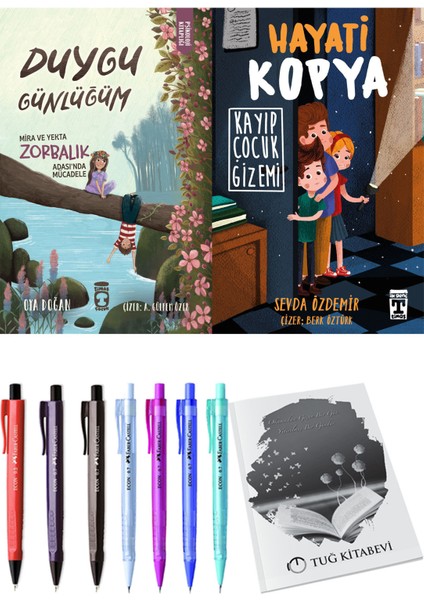 Hayati Kopya Kayıp Çocuk Gizemi ve Duygu Günlüğüm Mira ve Yekta Zorbalık Adası'nda Mücadele 2'li Set + Hediyeli