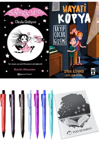 Hayati Kopya Kayıp Çocuk Gizemi ve Isadora Moon 1 Okula Gidiyor 2'li Set + Hediyeli