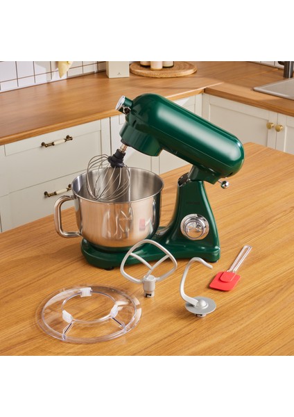 Powercast Chef Döküm Stand Mikser Pine Green Mutfak Şefi 1800W 6,2 Lt