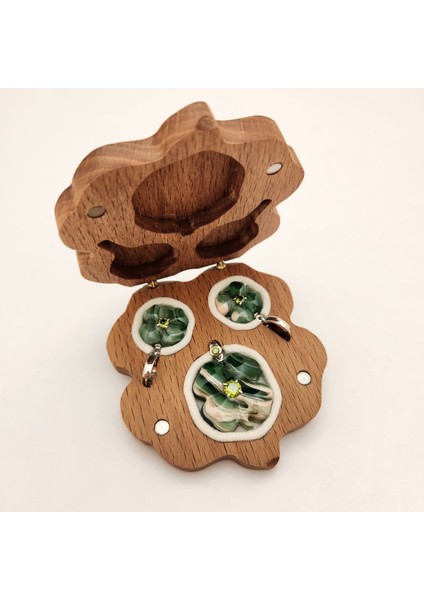 Yonca Bakalit Gümüş Set (Özel Kutulu)