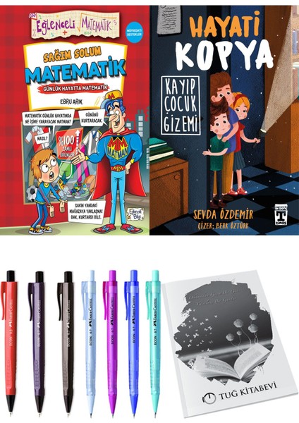 Hayati Kopya Kayıp Çocuk Gizemi ve Sağım Solum Matematik 2'li Set + Hediyeli