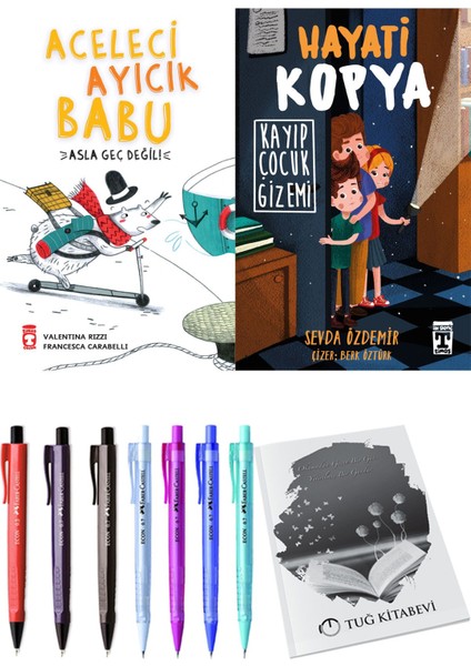 Hayati Kopya Kayıp Çocuk Gizemi ve Aceleci Ayıcık Babu Asla Geç Değil 2'li Set + Hediyeli
