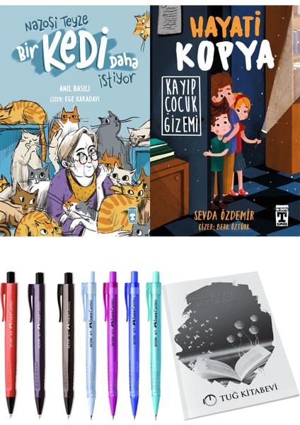 Hayati Kopya Kayıp Çocuk Gizemi ve Nazoşi Teyze Bir Kedi Daha Istiyor 2'li Set + Hediyeli