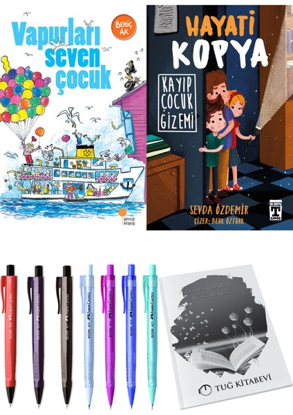 Hayati Kopya Kayıp Çocuk Gizemi ve Vapurları Seven Çocuk 2'li Set + Hediyeli