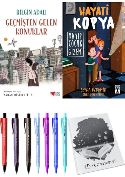 Hayati Kopya Kayıp Çocuk Gizemi ve Zaman Bisikleti 2 Geçmişten Gelen Konuklar 2'li Set + Hediyeli