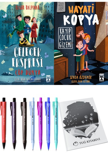 Hayati Kopya Kayıp Çocuk Gizemi ve Gelecek Ekspresi Çöp Dünya 2'li Set + Hediyeli
