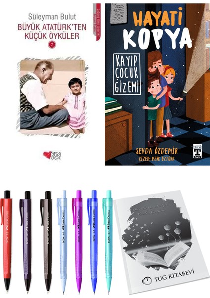 Hayati Kopya Kayıp Çocuk Gizemi ve Büyük Atatürk'ten Küçük Öyküler 2 2'li Set + Hediyeli
