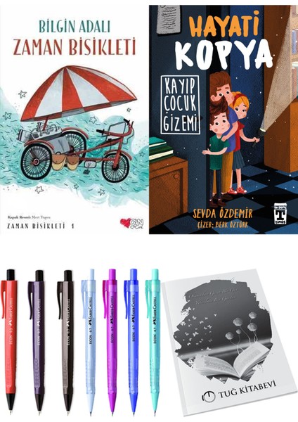 Hayati Kopya Kayıp Çocuk Gizemi ve Zaman Bisikleti 1 2'li Set + Hediyeli