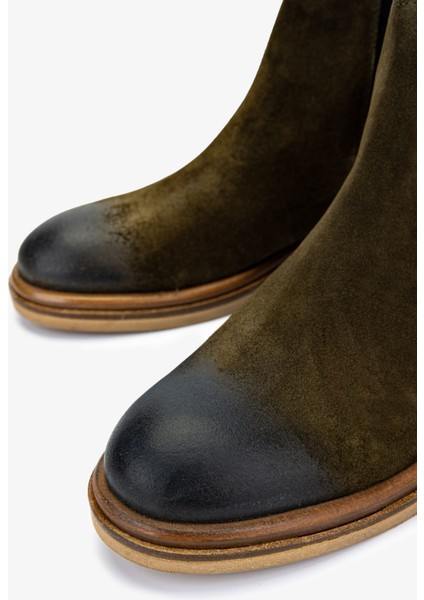 Erkek Deri Yeşil Casual Bot 537 3570 Erk Bot SK24-25 Bosco Suet modelleri