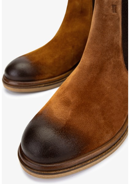 Erkek Deri Taba Süet Casual Bot 537 3570 Erk Bot SK24-25 Taba Suet modelleri