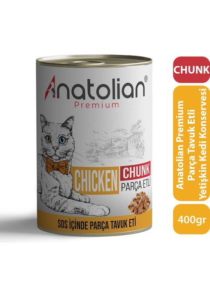 Adult Chicken Tavuklu Yetişkin Kedi Konserve 400 gr x 6 Adet