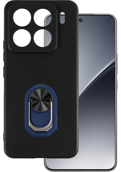 Xiaomi Mi 15 Kılıf Kamera Korumalı Kickstand Yüzüklü Tpu Mat Silikon