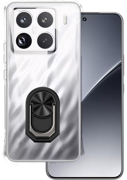Xiaomi Mi 15 Kılıf Kamera Korumalı Kickstand Yüzüklü Tpu Süper Silikon