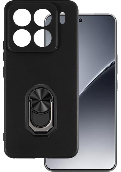 Xiaomi Mi 15 Pro Kılıf Kamera Korumalı Kickstand Yüzüklü Tpu Mat Silikon