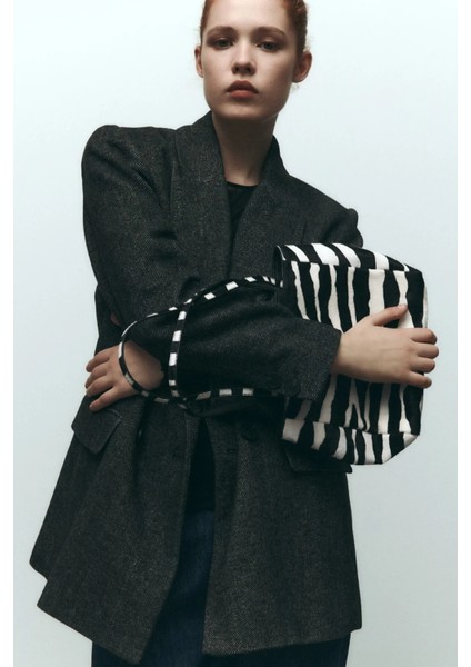 Allbucks Zara, Hayvan Desen Zebra Leopar Hakiki Gerçek Deri Kol Çantası ABZRA0186 fırsatları