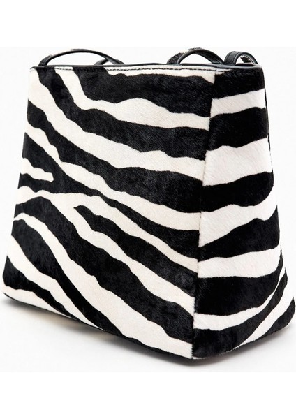 Allbucks Zara, Hayvan Desen Zebra Leopar Hakiki Gerçek Deri Kol Çantası ABZRA0186 indirimleri