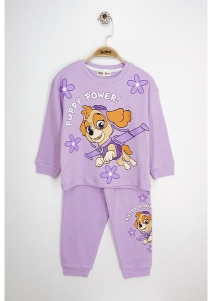 Paw Petrol Fitilli Interlok Kız Pijama Takımı 4-5 - Mor