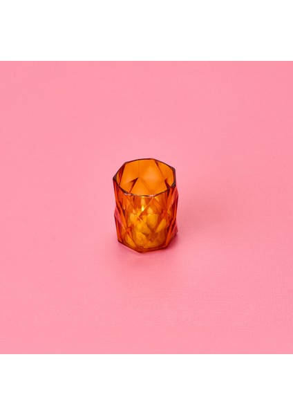 Mini LED Pilli Mum - Amber - 4,7x4,7x5,7 cm fırsatları