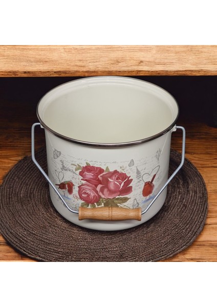 Patates Soğan Kovası Bakraç Yoğurt Süt Tenceresi Rengarenk Desenli 16 cm fırsatları