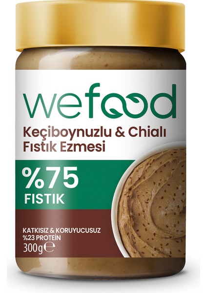 Keçiboynuzlu & Chialı Fıstık Ezmesi 300 G