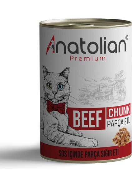 Adult Beef Biftekli Parça Etli Yetişkin Kedi Konservesi 400 gr