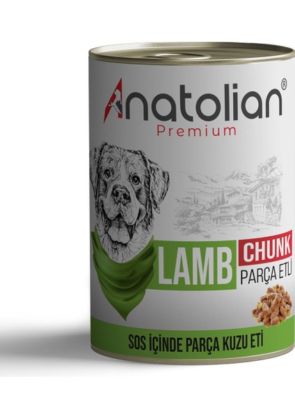 Adult Lamb Kuzulu Parça Etli Yetişkin Köpek Konservesi 400 gr