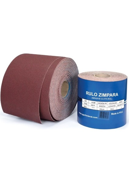 Rulo Zımpara 200 mm x 50 m 80 Kum (50 Metre)