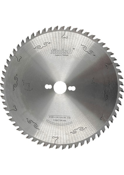 280 x 2,8/2,0 x 30 Z60 Ağaç Testeresi Finish