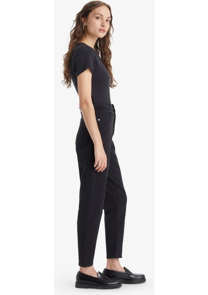 Kadın High Waist Mom Jean Flash Black Kot Pantolon - A7745-0007 fiyatları
