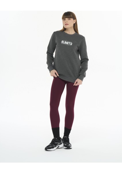 Kadın Pamuklu Içi Polarlı Bisiklet Yaka Sweatshirt modelleri