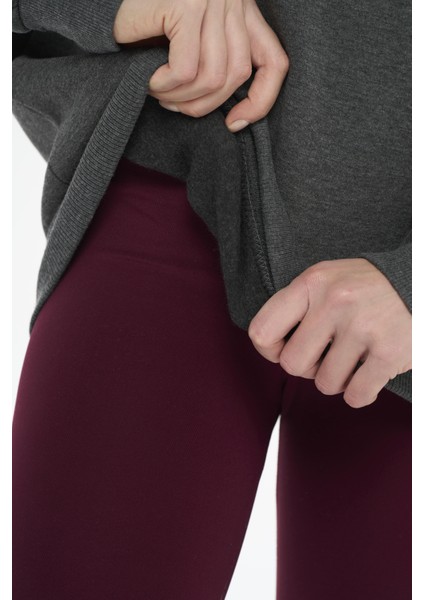 Kadın Pamuklu Içi Polarlı Bisiklet Yaka Sweatshirt indirimleri