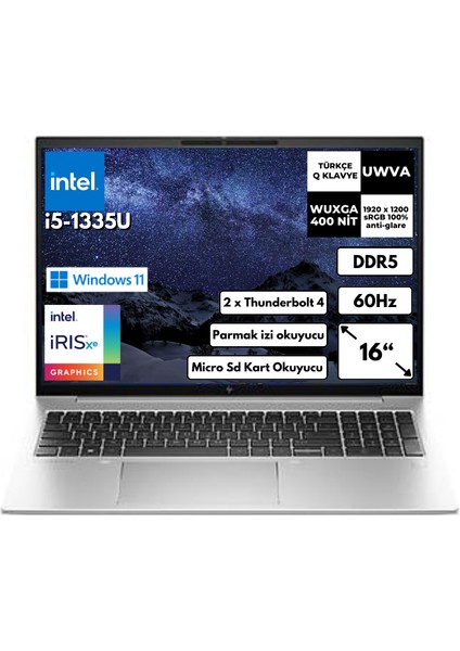 Elitebook 860 G10 I5-1335U 64-Gbddr5 1 Tbssd 16″ Windows 11 Pro Notebook 818R6EABT21