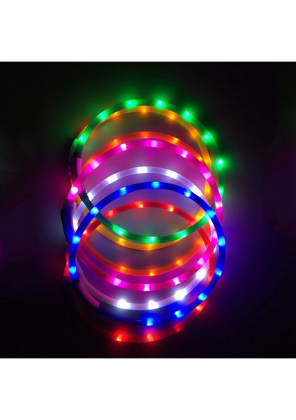 Pembe Tarzı S 35CM Pandada LED Köpek Tasması USB Pet Köpek Luminous Tasması Gece Tasması Köpekler Için Şarj Edilebilir Güvenlik Yanıp Sönen Parlayan Parıldayan (Yurt Dışından)