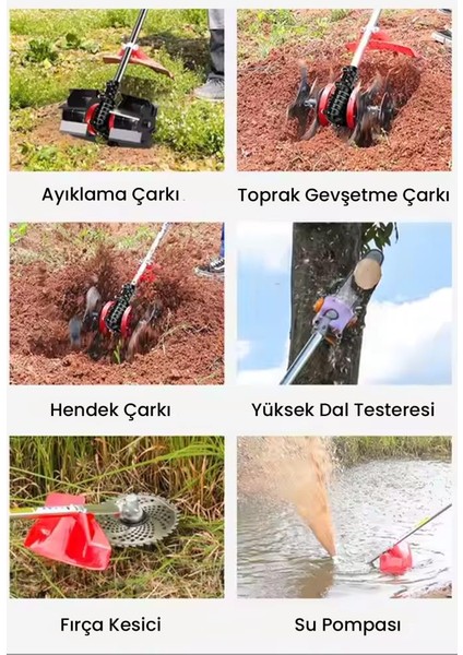 Yan Tipi Benzinli Motorlu 4X420 Hp Çelik Piston Ot Çalı Çim Biçme Tırpanı Makinesi Idefoni