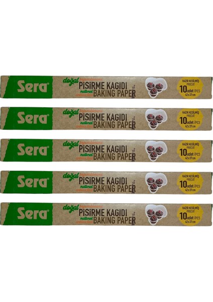 Doğal Hazır Kesilmiş Pişirme Kağıdı x 5 Paket