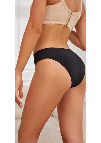 Kadın 5'li Paket Pamuklu Likralı Siyah Külot modelleri